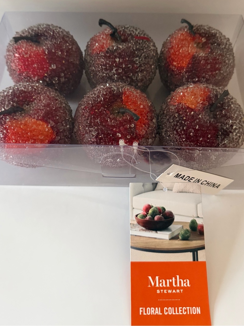 Martha Stewart Red Sparkle Decorative Fruit Accents - Floral Collection